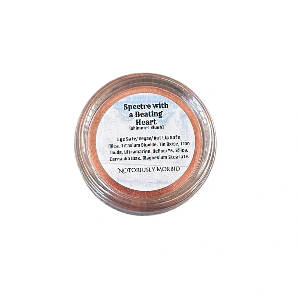 Notoriously Morbid Spectre with a Beating Heart Shimmer Blush Vegan Loose Powder